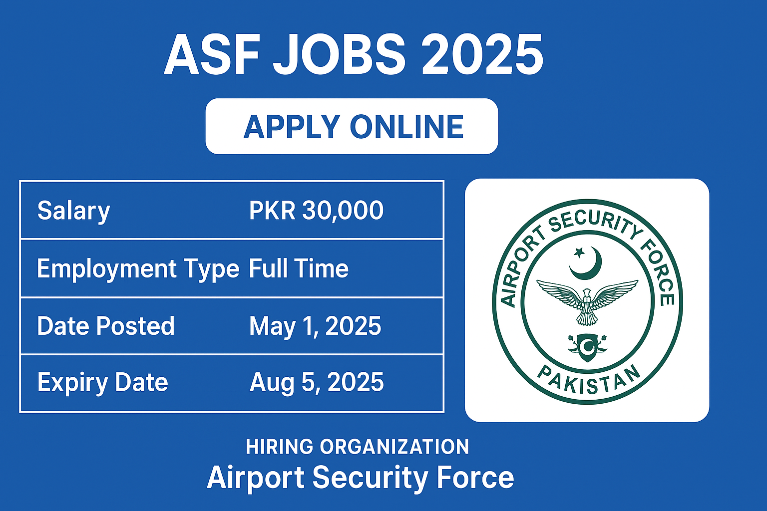 ASF Jobs 2025 Join Now